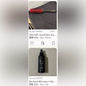 Blow dry bundle! JW Bio bond  spray and round sexy hair  brush both for $20!